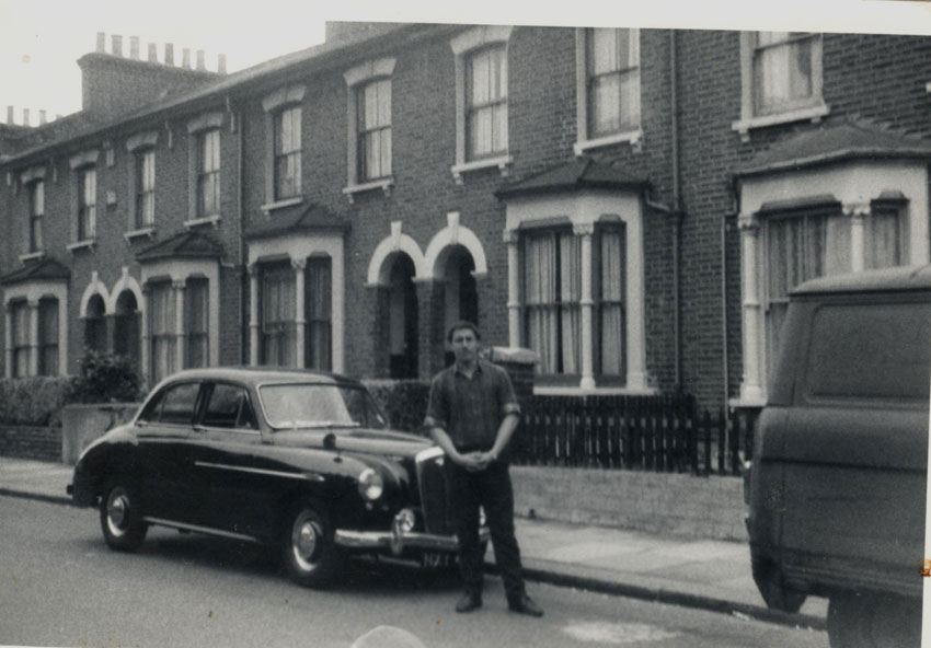 Dave Tootill outside his house, 51 Pembroke rd