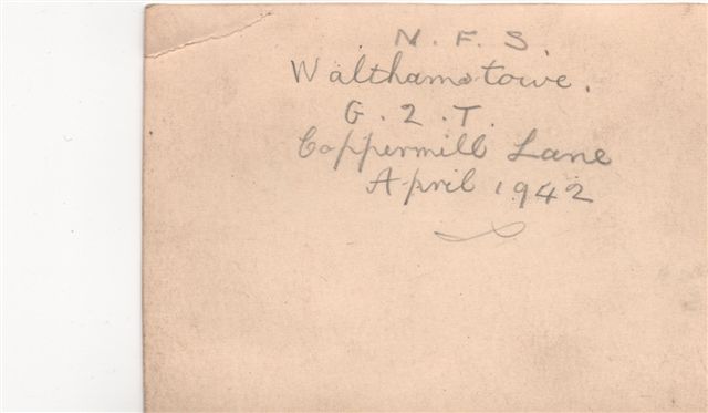 Walthamstow, Coppermill ARP - 1942 (reverse)